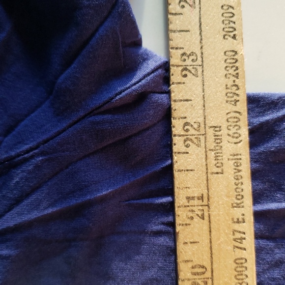 Love Johnny Was Silk Top Womens S Blue Lace Boho Oversized Flowy Blouse - Picture 4 of 6